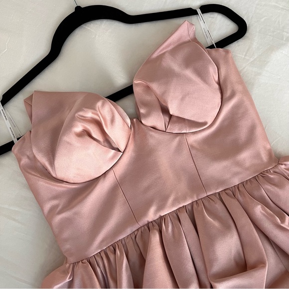 NWOT Zimmermann Matchmaker Bustier Wool-Silk Blush Pink Mini Dress 0 - Picture 8 of 16